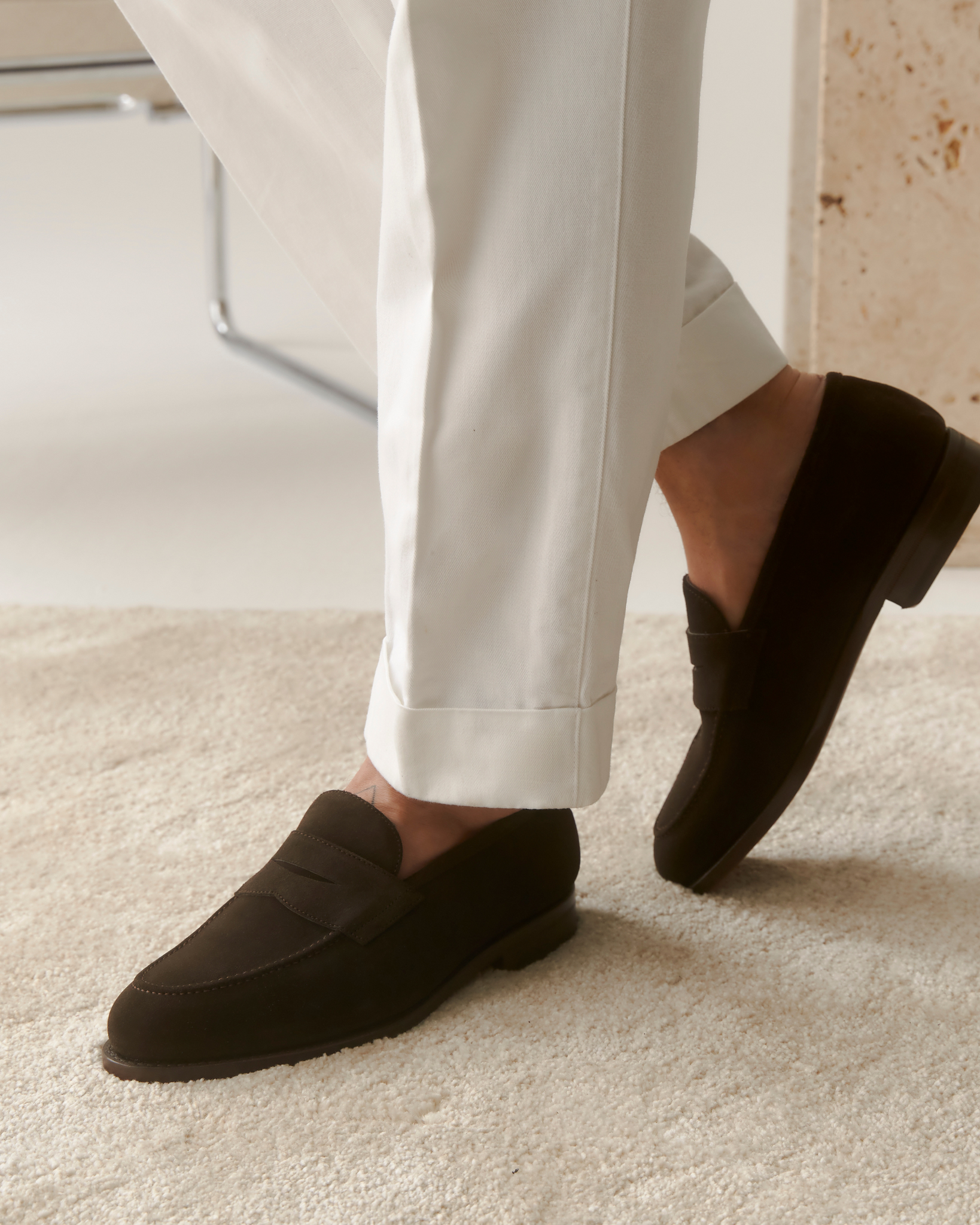Ito Penny Loafer - Brown Suede